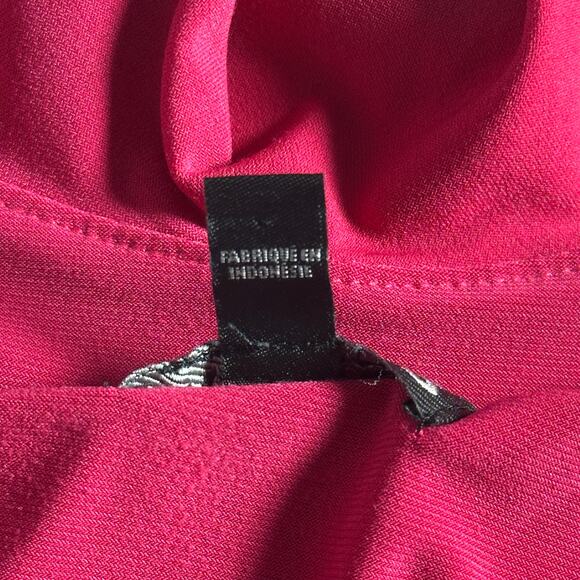 Express Women's Halter Neck Ruffled Top Size Small Cold Shoulder Hot Pink Blouse - Picture 6 of 11